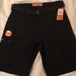 Lee Dungarees black cargo shorts